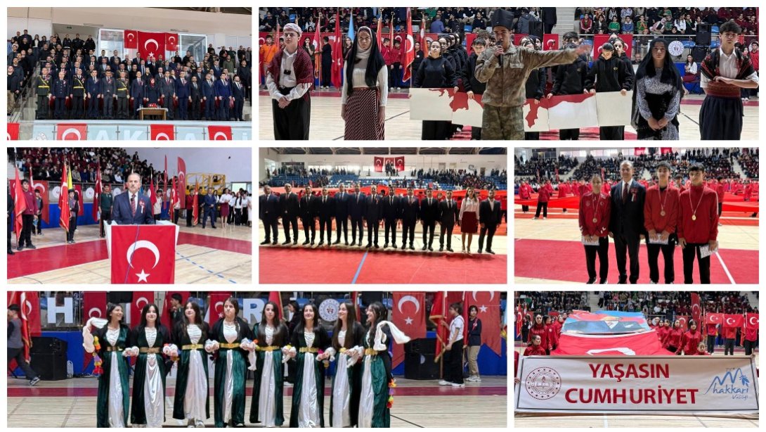 Cumhuriyet'in 103. yılı Hakkari'de törenle kutlandı